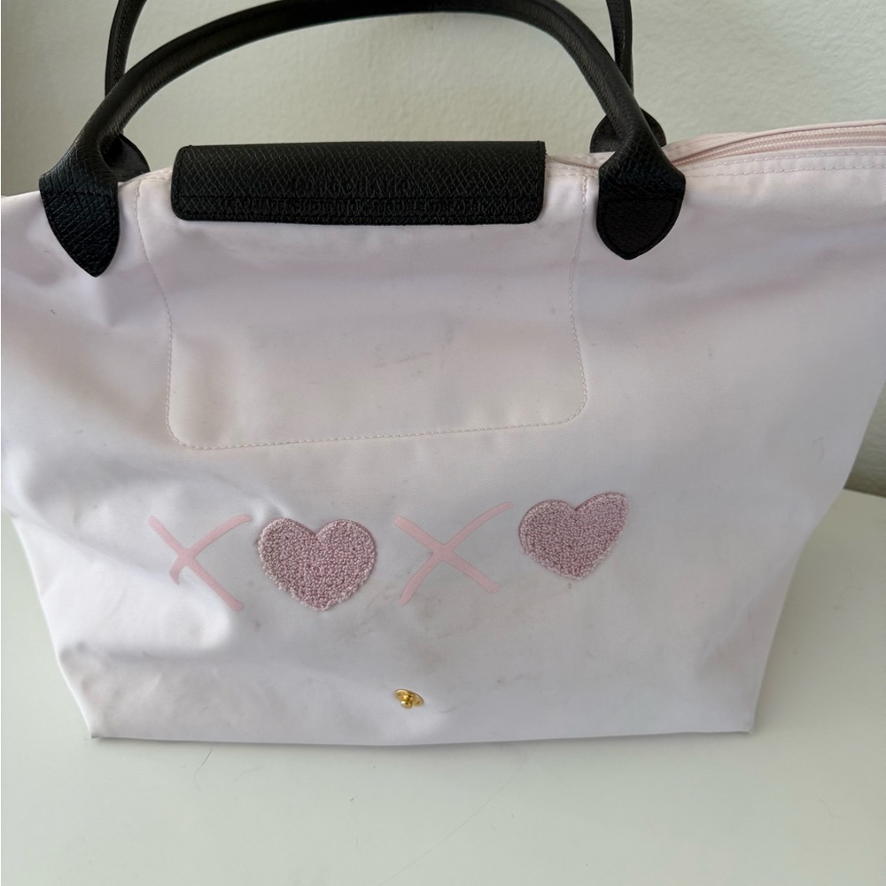 Longchamp Black and Pink Valentines Tote Bag - Picture 2 of 6